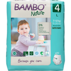 Bambo Nature Premium Baby Pants Diapers for Babies, Large Size (7-12 Kgs), Super Absorbent, Breathable, Extra Soft, Dermatologically Tested, Hypoallergenic Infant Nappies With Wetness Indicator