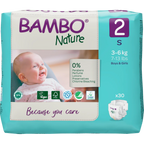 Bambo Nature Premium Baby Tape Diapers for New Born Baby, S Size (3-6 Kgs) - Super Absorbent, Breathable, Extra Soft, Dermatologically Tested, Hypoallergenic Nappies With A Wetness Indicator, 30 Count