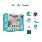 Bambo Nature Premium Baby Tape Diapers for New Born Baby, S Size (3-6 Kgs) - Super Absorbent, Breathable, Extra Soft, Dermatologically Tested, Hypoallergenic Nappies With A Wetness Indicator, 30 Count
