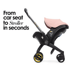 Doona+ Baby Car Seat & Travel Stroller - Convertible Infant Car Seat, Carry Cot and Pram with 5 Point Safety Harness, Ergonomic Pushchair and Travel System (ISOFIX Base Sold Separately)- Blush Pink