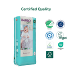 Bambo Nature Premium Baby Pants Diapers for Babies, Large Size (7-12 Kgs), Super Absorbent, Breathable, Extra Soft, Dermatologically Tested, Hypoallergenic Infant Nappies With Wetness Indicator 40counts