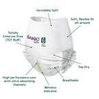 Bambo Nature Premium Baby Pants Diapers for Babies, XXL Size (15+ Kgs), Super Absorbent, Breathable, Extra Soft, Dermatologically Tested, Hypoallergenic Infant Nappies With Wetness Indicator 38counts