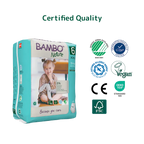 Bambo Nature Premium Baby Pants Diapers for Babies, XXL Size (15+ Kgs), Super Absorbent, Breathable, Extra Soft, Dermatologically Tested, Hypoallergenic Infant Nappies With Wetness Indicator