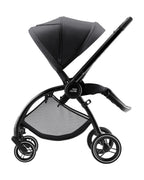 Britax Rio Lightweight Stroller-Height Adjustable Parent Handle Bar-Reversible & Flat Reclining Seat-One Hand Fold-Includes Cup Holder-For 0 to 4Y (Upto 22Kg)-Carbon Black