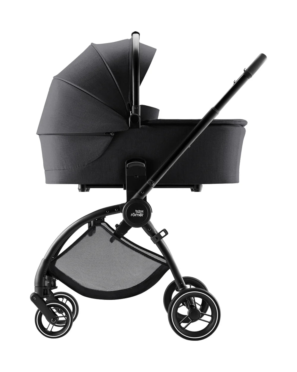 Britax Rio Lightweight Stroller-Height Adjustable Parent Handle Bar-Reversible & Flat Reclining Seat-One Hand Fold-Includes Cup Holder-For 0 to 4Y (Upto 22Kg)-Carbon Black