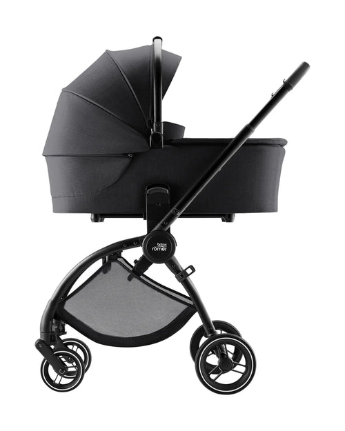 Britax Rio Lightweight Stroller-Height Adjustable Parent Handle Bar-Reversible & Flat Reclining Seat-One Hand Fold-Includes Cup Holder-For 0 to 4Y (Upto 22Kg)-Carbon Black
