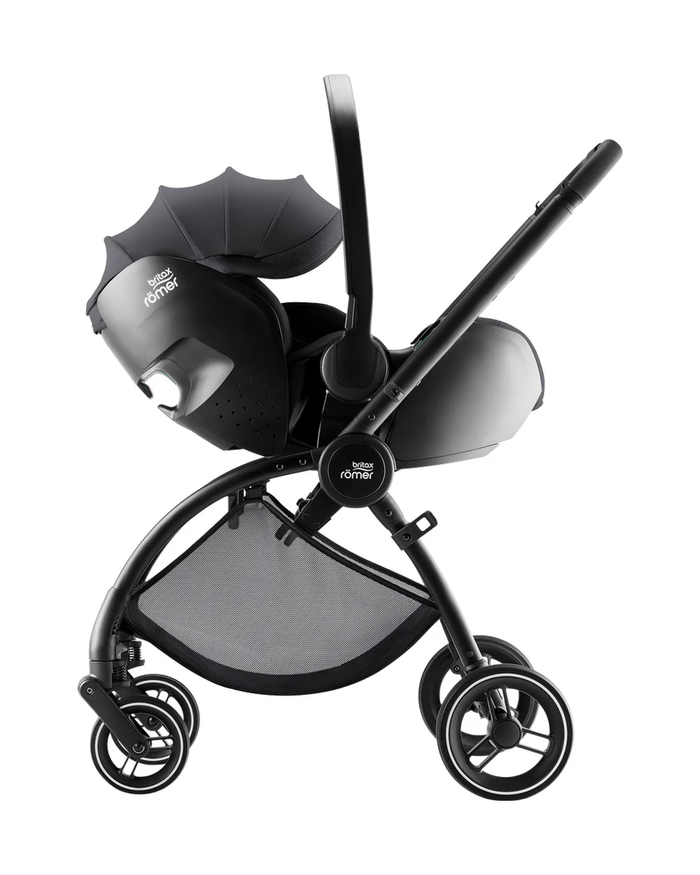 Britax Rio Lightweight Stroller-Height Adjustable Parent Handle Bar-Reversible & Flat Reclining Seat-One Hand Fold-Includes Cup Holder-For 0 to 4Y (Upto 22Kg)-Carbon Black
