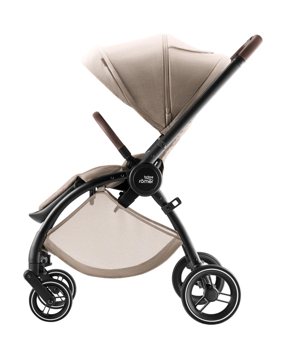 Britax Rio Lightweight Stroller-Height Adjustable Parent Handle Bar-Reversible & Flat Reclining Seat-One Hand Fold-Includes Cup Holder-For 0 to 4Y (Upto 22Kg)-Teak