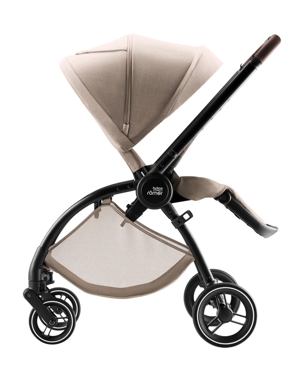 Britax Rio Lightweight Stroller-Height Adjustable Parent Handle Bar-Reversible & Flat Reclining Seat-One Hand Fold-Includes Cup Holder-For 0 to 4Y (Upto 22Kg)-Teak