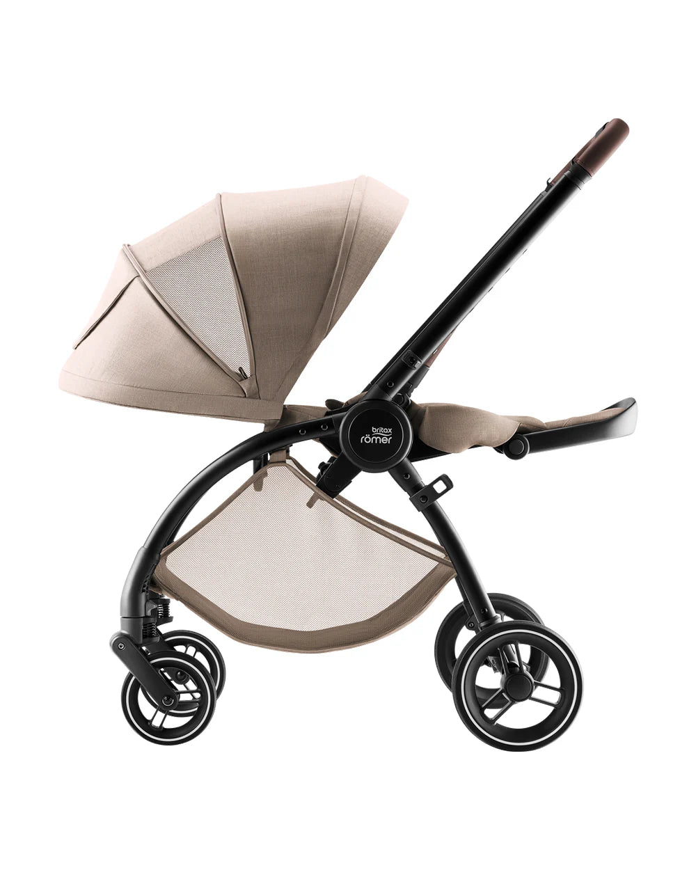 Britax Rio Lightweight Stroller-Height Adjustable Parent Handle Bar-Reversible & Flat Reclining Seat-One Hand Fold-Includes Cup Holder-For 0 to 4Y (Upto 22Kg)-Teak