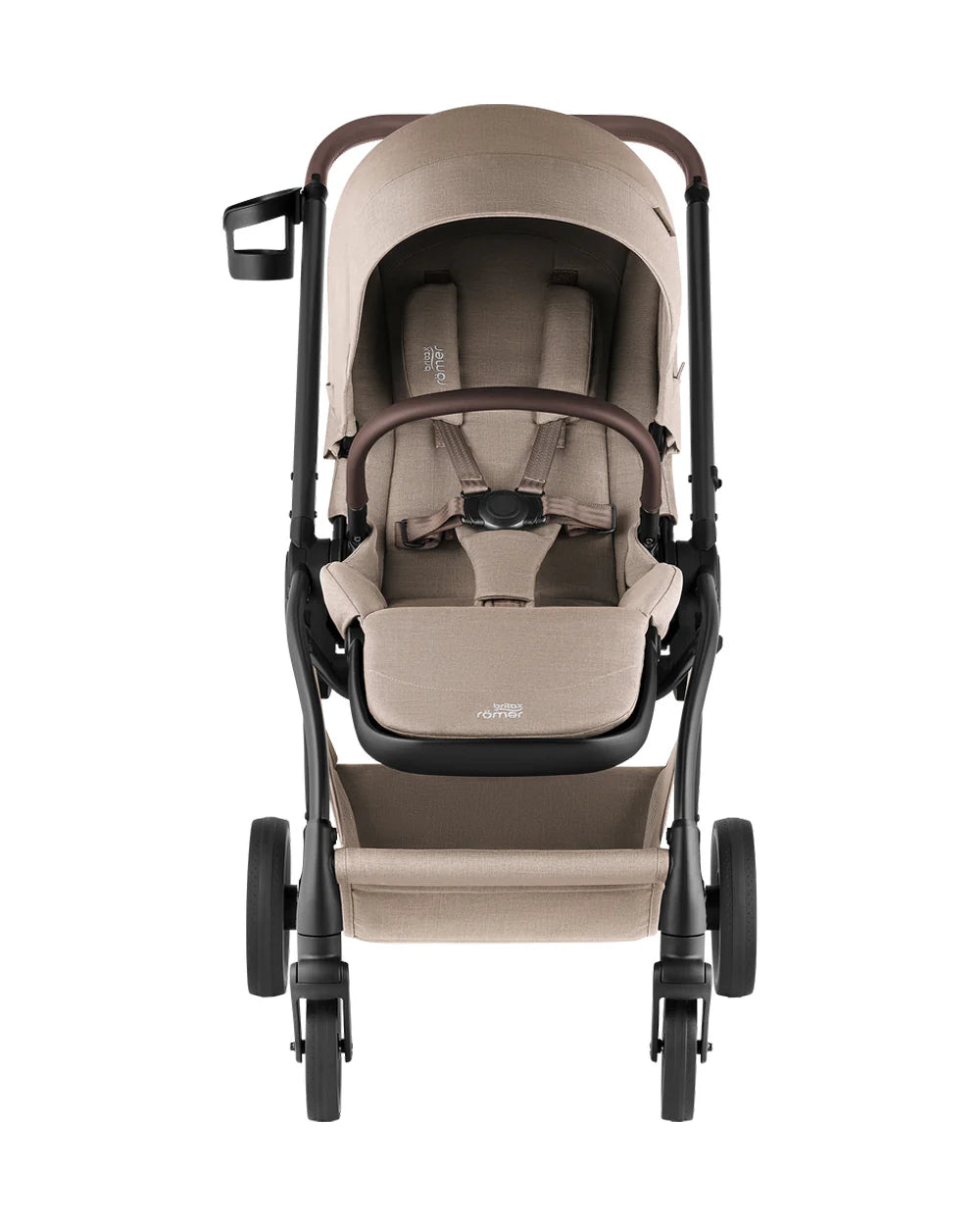 Britax Rio Lightweight Stroller-Height Adjustable Parent Handle Bar-Reversible & Flat Reclining Seat-One Hand Fold-Includes Cup Holder-For 0 to 4Y (Upto 22Kg)-Teak