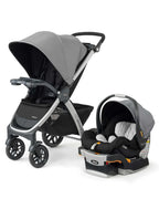 Chicco Bravo Trio Travel System-3 Positions Adjustable Parent Handle Bar-One Hand Fold-With Parent & Child Tray-Includes Car Seat-6 Months Warranty-Pram for 0 to 4Y (Upto 22Kg)-Camden, Black