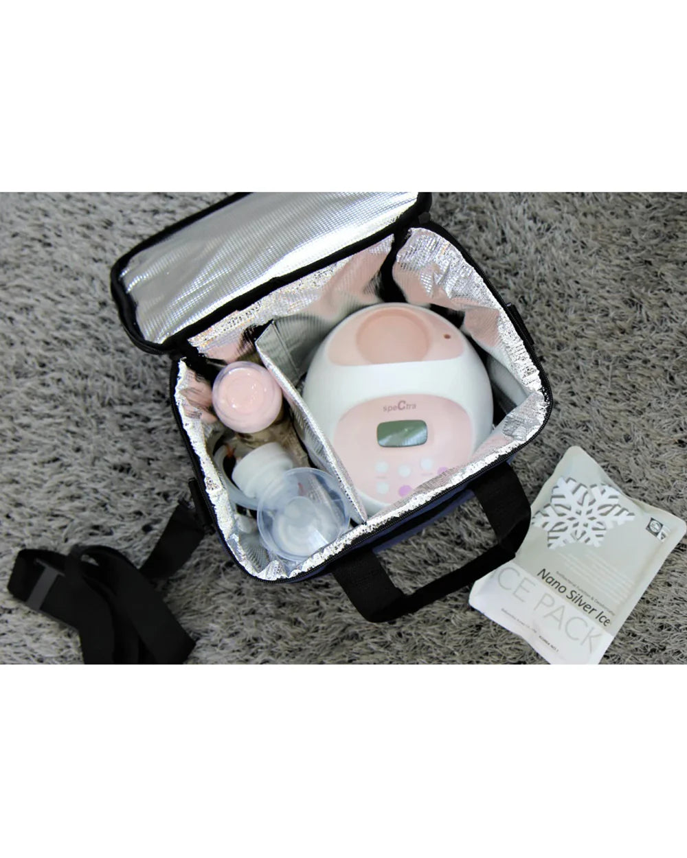 Spectra Tote Bag-Specifically Designed to Accommodate Spectra Breast Pump, Accessories & Breast Milk Containers-Includes Gel Ice Pack