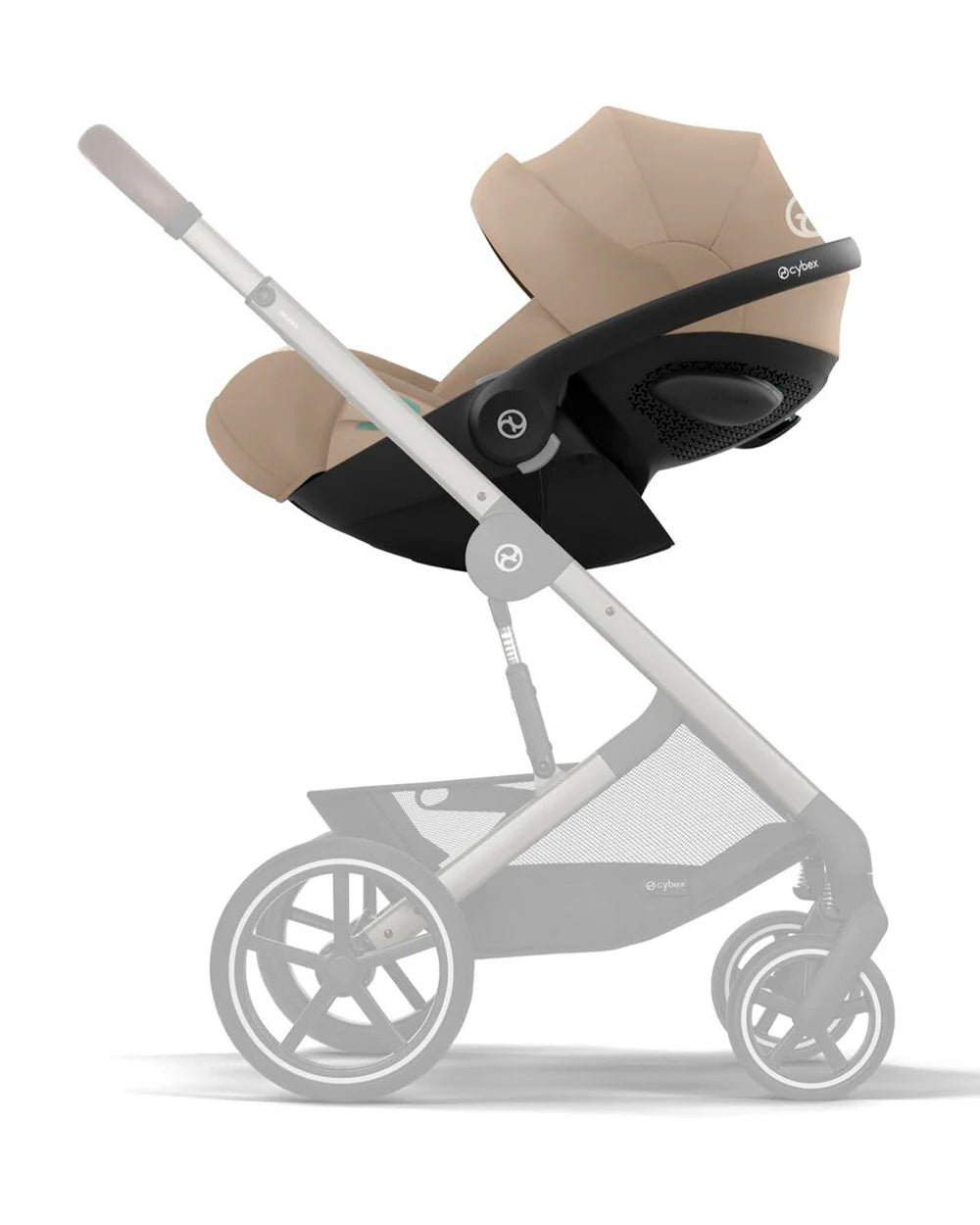 Cybex Cloud G i-Size PLUS Baby Car Seat-Rear Facing-Aircraft Certified-With Mesh Fabric For 6x Better Airflow-Near Flat Reclining Seat-14 Positions Adjustable Headrest-For 0 to 2Y (Upto 13 Kg)-Almond Beige