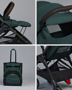 Silver Cross Clic 2 Cabin Friendly Stroller-One Hand Fold-Flat Reclining Seat-Includes Rain Cover-2 Years Warranty-Pram for 0 to 4Y (Upto 22 Kg)-Conifer