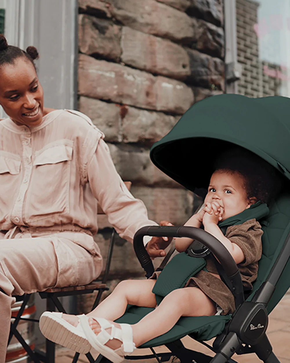 Silver Cross Clic 2 Cabin Friendly Stroller-One Hand Fold-Flat Reclining Seat-Includes Rain Cover-2 Years Warranty-Pram for 0 to 4Y (Upto 22 Kg)-Conifer