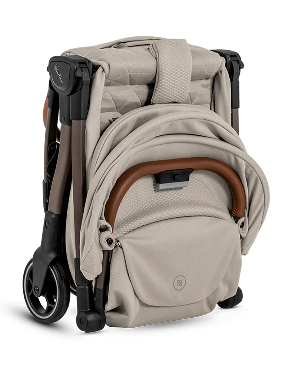 Silver Cross Clic 2 Cabin Friendly Stroller-One Hand Fold-Flat Reclining Seat-Includes Rain Cover-2 Years Warranty-Pram for 0 to 4Y (Upto 22 Kg)-Latte