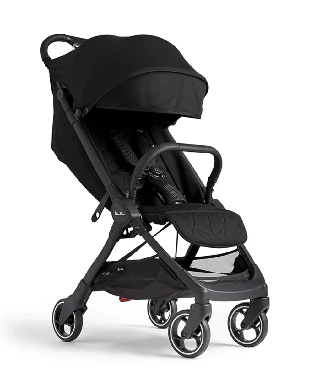 Silver Cross Clic 2 Cabin Friendly Stroller-One Hand Fold-Flat Reclining Seat-Includes Rain Cover-2 Years Warranty-Pram for 0 to 4Y (Upto 22 Kg)-Space