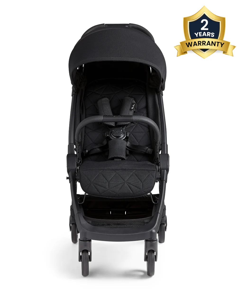 Silver Cross Clic 2 Cabin Friendly Stroller-One Hand Fold-Flat Reclining Seat-Includes Rain Cover-2 Years Warranty-Pram for 0 to 4Y (Upto 22 Kg)-Space