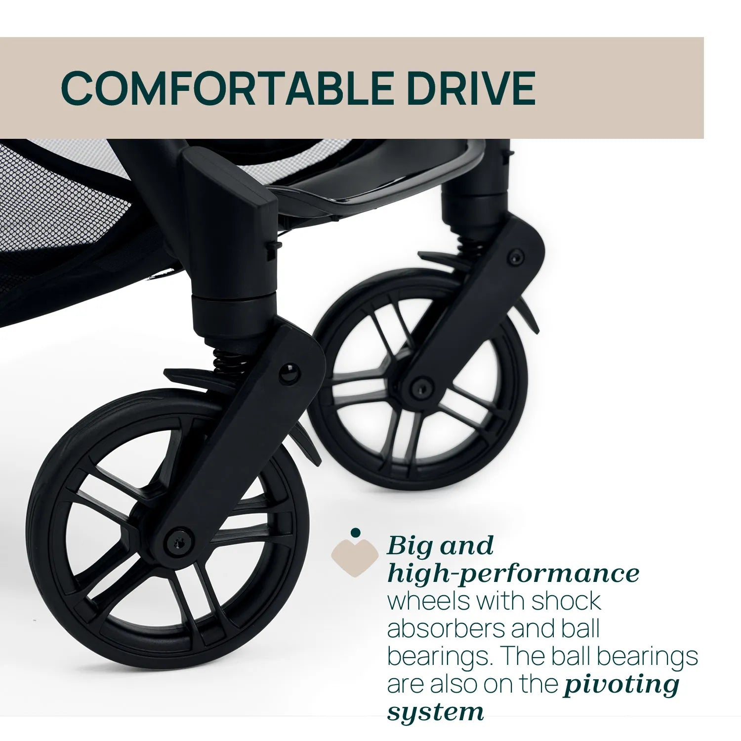 Chicco Goody XPlus Lightweight Stroller-One Hand Fold-Flat Reclining Seat-Big Shock Absorber Wheels-6 Months Warranty-For 0 to 4Y (Upto 22 Kg)-Sage