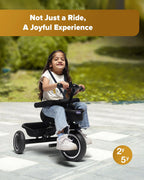 Chicco 4in1 EVO Trike-Height Adjustable Parent Handle Bar-360 Degrees Rotating Seat-Rear & Front Storage Basket-For 2 to 5Y (Upto 50 Kg)-Black