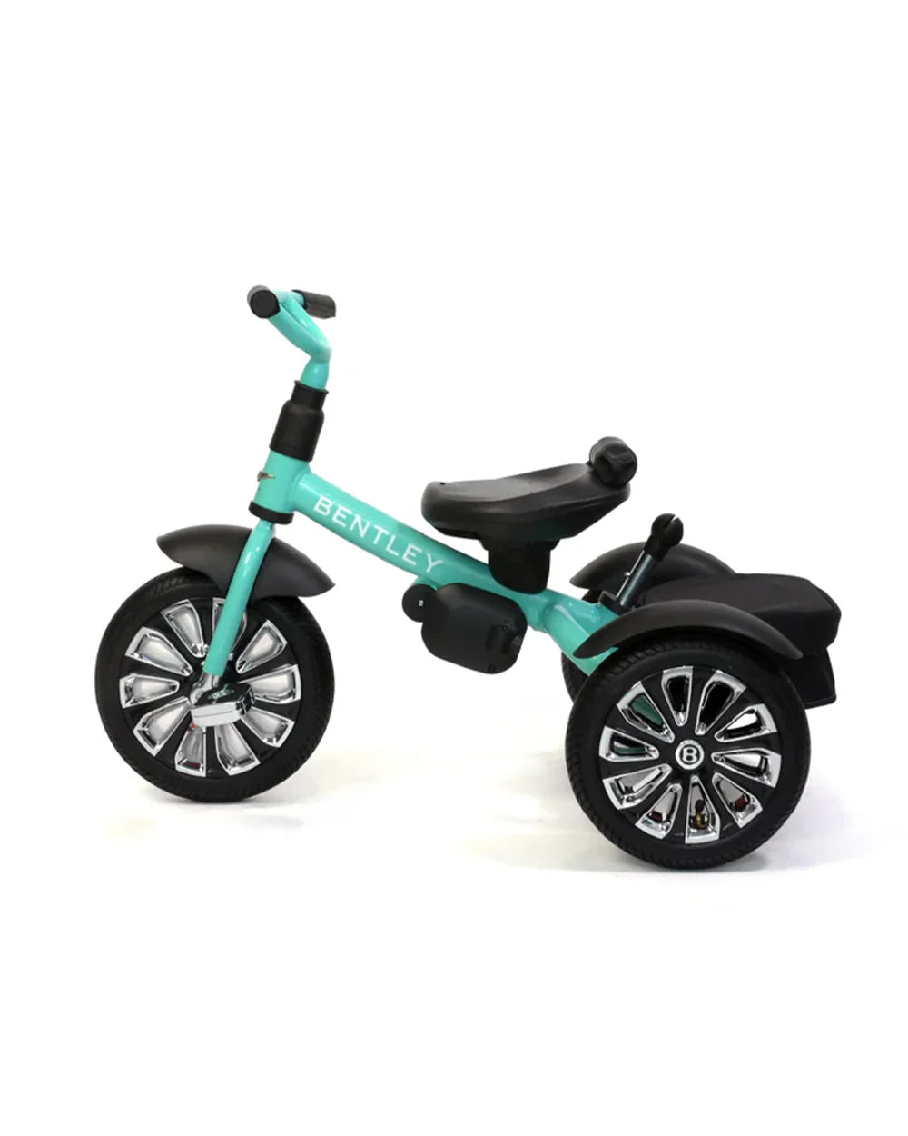 Bentley Mulliner 6 in 1 Trike Stroller-Continental GT Mulliner Style Replica Wheels-Cross Stiched & Cushioned Seats-With Bentley Badge & Anti Slip Pedals-For 6M to 5Y (Upto 25 Kg)-Celeste