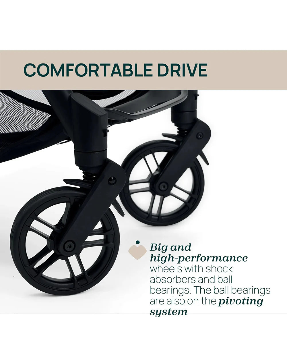 Chicco Goody XPlus Lightweight Stroller-One Hand Fold-Flat Reclining Seat-Big Shock Absorber Wheels-6 Months Warranty-For 0 to 4Y (Upto 22 Kg)-Ebony