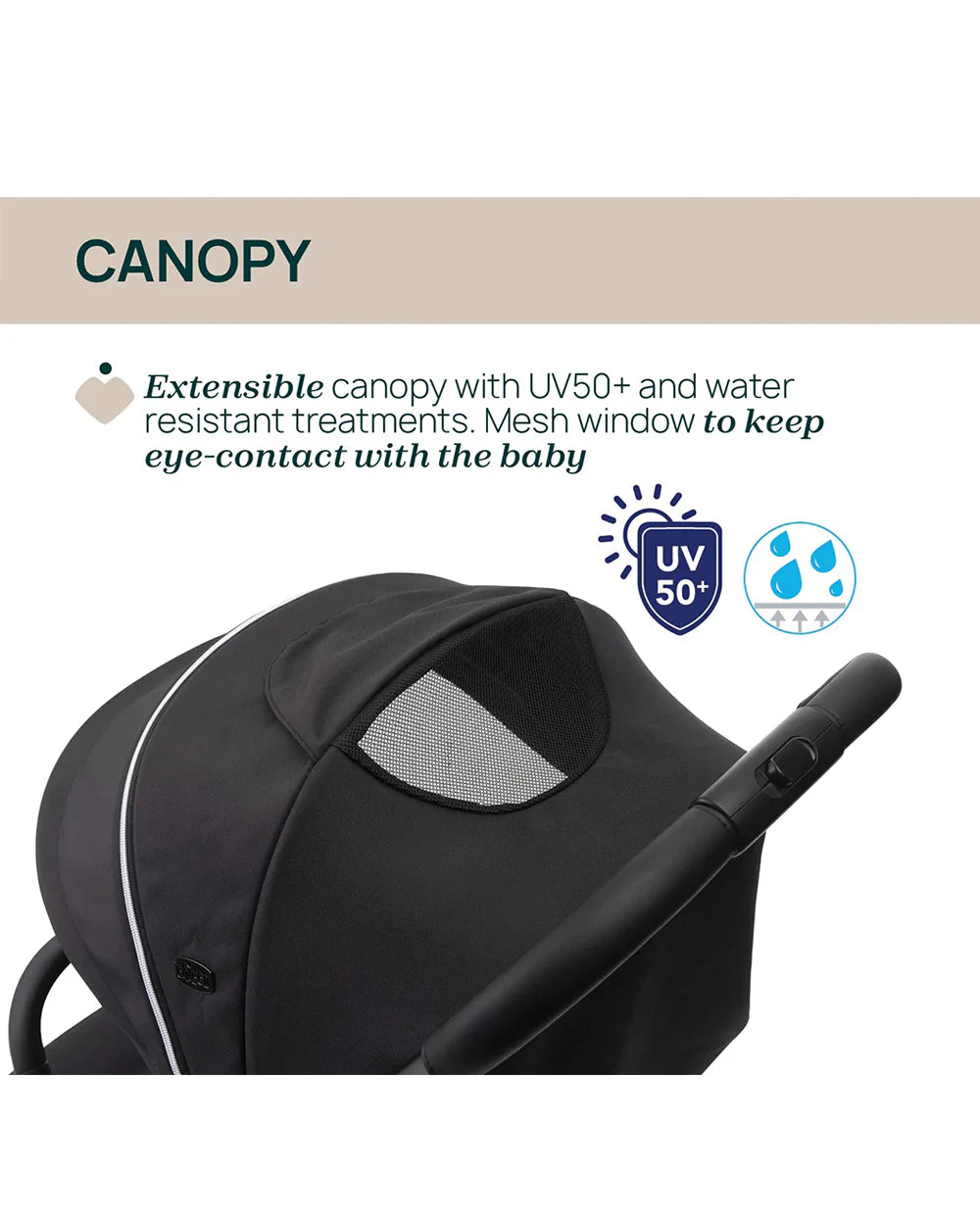 Chicco Goody XPlus Lightweight Stroller-One Hand Fold-Flat Reclining Seat-Big Shock Absorber Wheels-6 Months Warranty-For 0 to 4Y (Upto 22 Kg)-Ebony