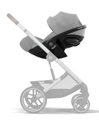 Cybex Cloud G i-Size PLUS Baby Car Seat-Rear Facing-Aircraft Certified-With Mesh Fabric For 6x Better Airflow-Near Flat Reclining Seat-14 Positions Adjustable Headrest-For 0 to 2Y (Upto 13 Kg)-Stone Grey