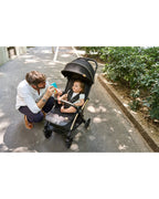 Chicco Goody XPlus Lightweight Stroller-One Hand Fold-Flat Reclining Seat-Big Shock Absorber Wheels-6 Months Warranty-For 0 to 4Y (Upto 22 Kg)-Black Relux
