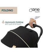 Chicco Goody XPlus Lightweight Stroller-One Hand Fold-Flat Reclining Seat-Big Shock Absorber Wheels-6 Months Warranty-For 0 to 4Y (Upto 22 Kg)-Black Relux