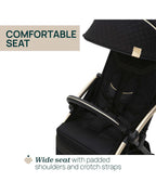 Chicco Goody XPlus Lightweight Stroller-One Hand Fold-Flat Reclining Seat-Big Shock Absorber Wheels-6 Months Warranty-For 0 to 4Y (Upto 22 Kg)-Black Relux