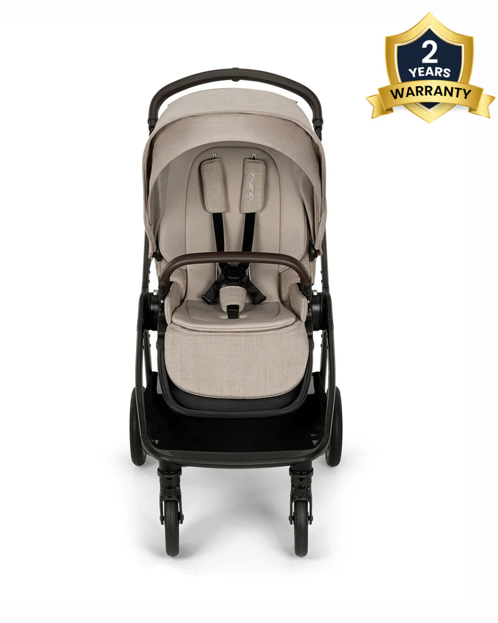 Nuna TRIV Next Stroller- Rain Cover & Post Adaptors-Reversible Seat-One Hand Fold-Pram for 0 to 4Y (Upto 22Kg)-Chateau