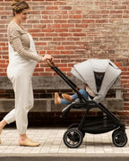 Nuna TRIV Next Stroller- Rain Cover & Post Adaptors-Reversible Seat-One Hand Fold-Pram for 0 to 4Y (Upto 22Kg)-Chateau