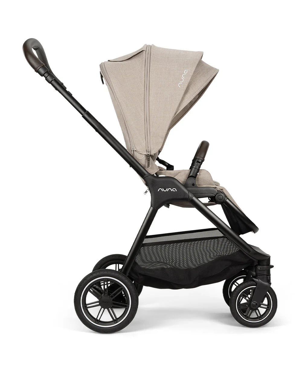 Nuna TRIV Next Stroller- Rain Cover & Post Adaptors-Reversible Seat-One Hand Fold-Pram for 0 to 4Y (Upto 22Kg)-Chateau