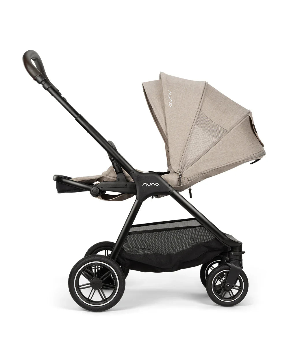 Nuna TRIV Next Stroller- Rain Cover & Post Adaptors-Reversible Seat-One Hand Fold-Pram for 0 to 4Y (Upto 22Kg)-Chateau