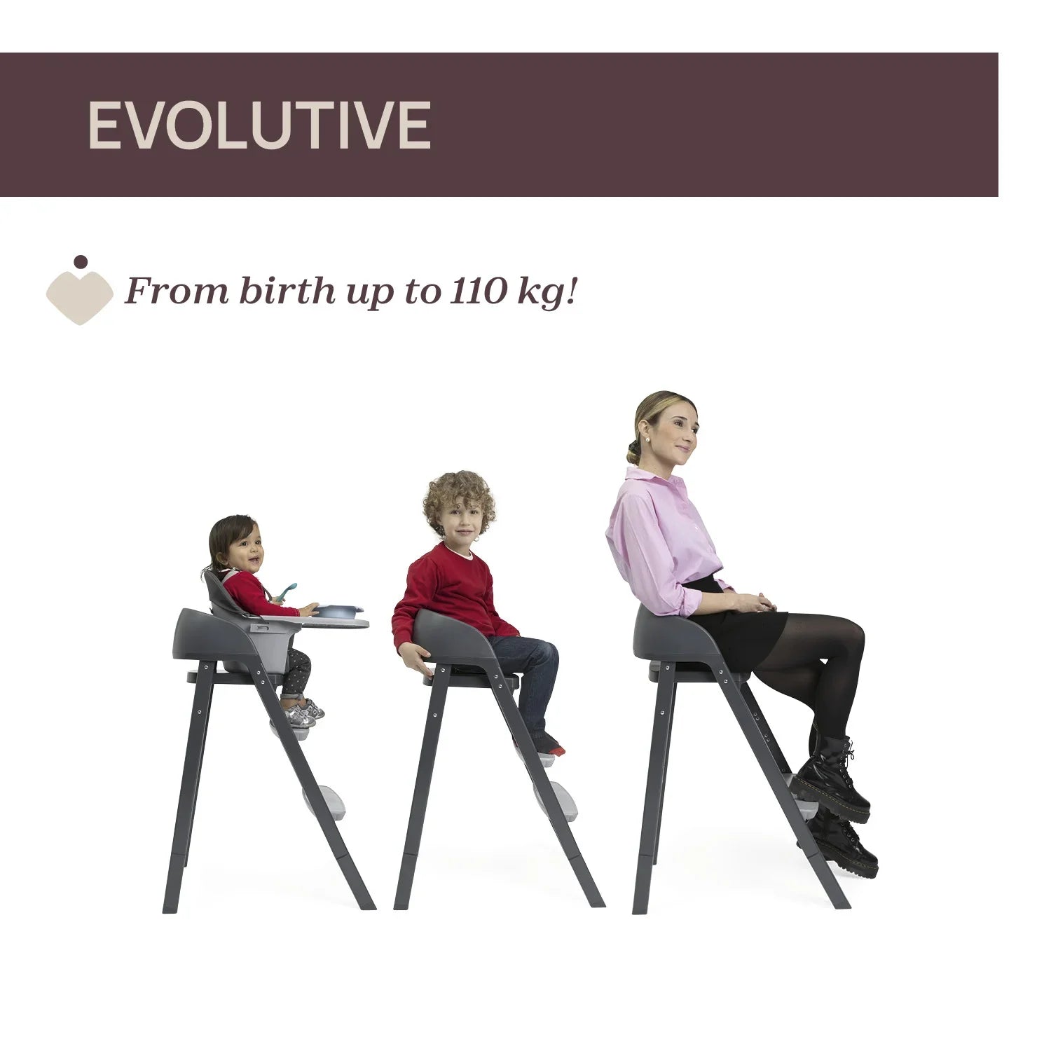 Chicco Crescendo Up Highchair Black