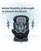 R for Rabbit Jack N Jill Grand ISOFIX Baby Car Seat-360 Degree Rotation-ECE R44/04 Certified-For 0 to 12Y (Upto 36 Kg)-Grey