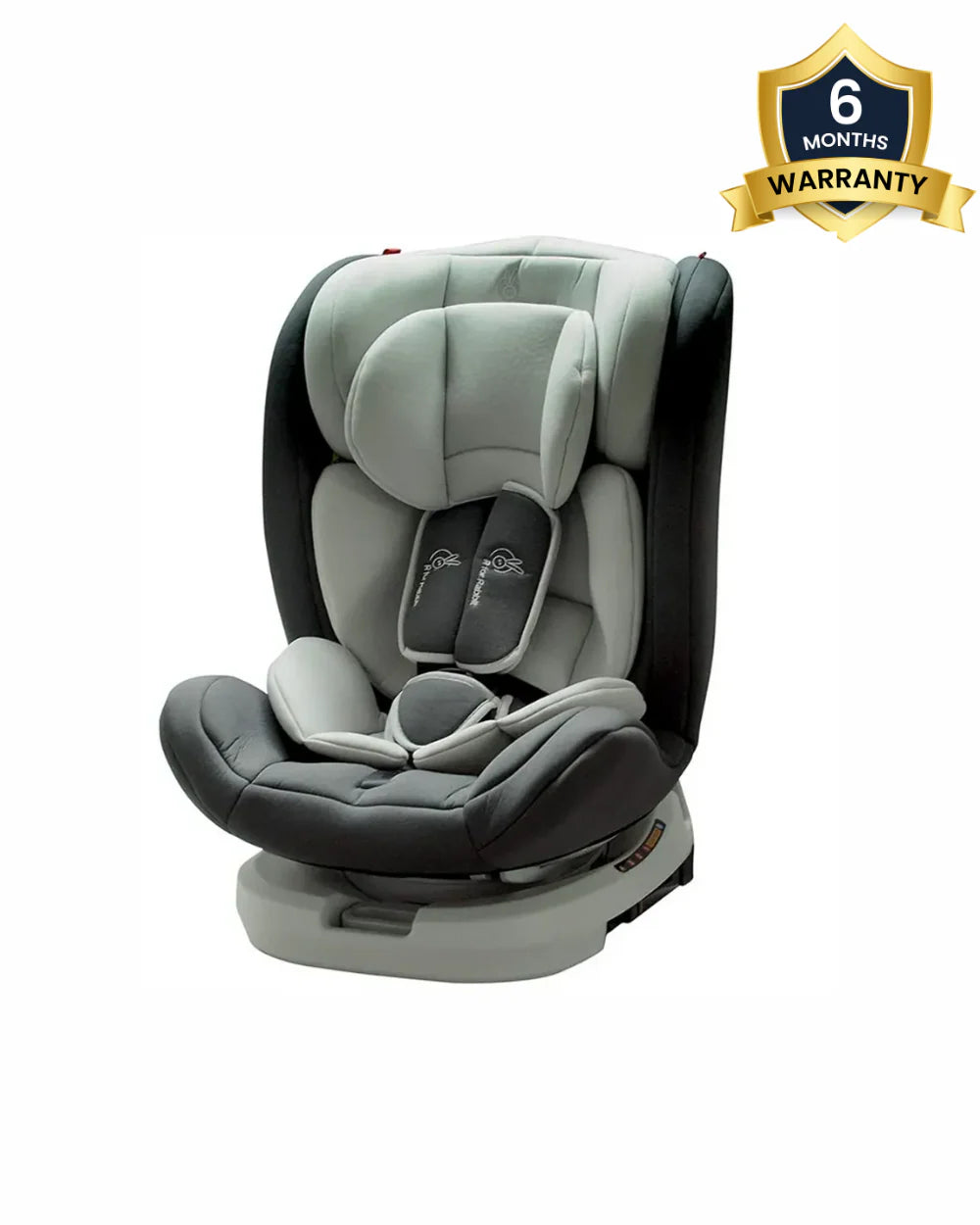 R for Rabbit Jack N Jill Grand ISOFIX Baby Car Seat-360 Degree Rotation-ECE R44/04 Certified-For 0 to 12Y (Upto 36 Kg)-Grey