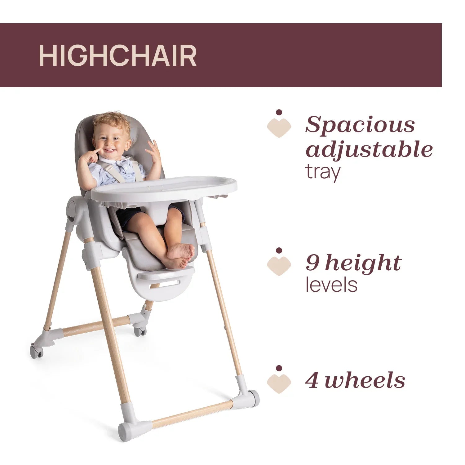 Chicco Polly Armonia Highchair Scandinavian