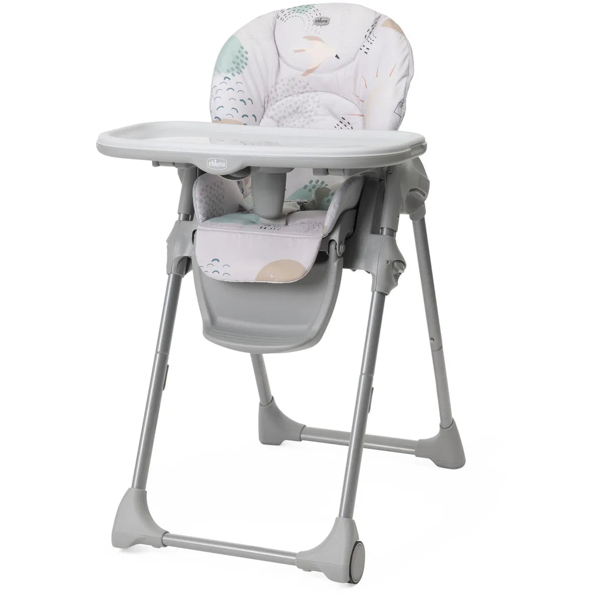 Chicco Polly Easy Baby High Chair-7 Position Height Adjustment-4-Wheels with Brakes-6M to 3Y (Upto 15Kg)-Landscape