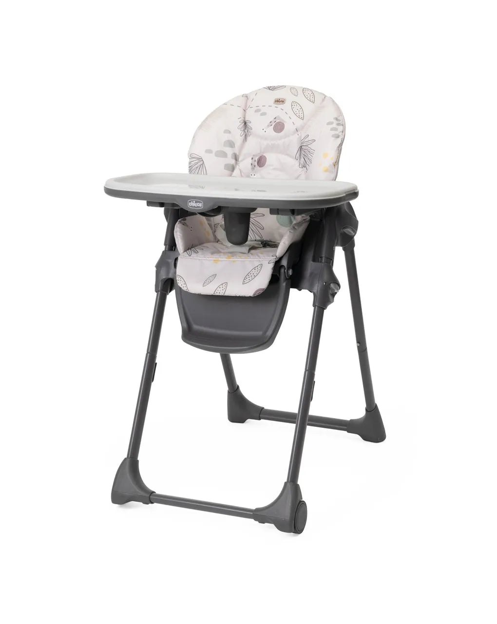 Chicco Polly Easy Baby High Chair-7 Position Height Adjustment-4-Wheels with Brakes-6M to 3Y (Upto 15Kg)-Woodland