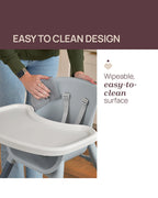 Chicco Polly Zest Baby High Chair-With Feeding Chair, Youth Stool & Baby Chair Mode- 5 Point Harness-Removable Tray-For 6M to 8Y (Upto 40 kg)-Moon Grey