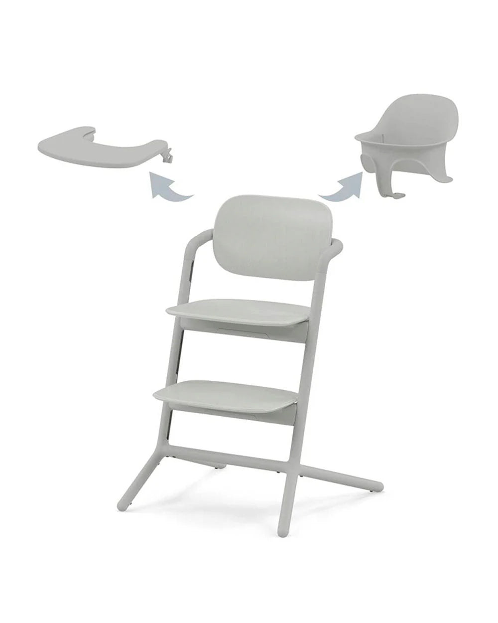 Cybex Lemo 3 in 1 High Chair-With Comfort Inlay, Baby Set & Tray-2 Years Warranty-For 6M to 99Y (Upto 120 Kg)-Suede Grey