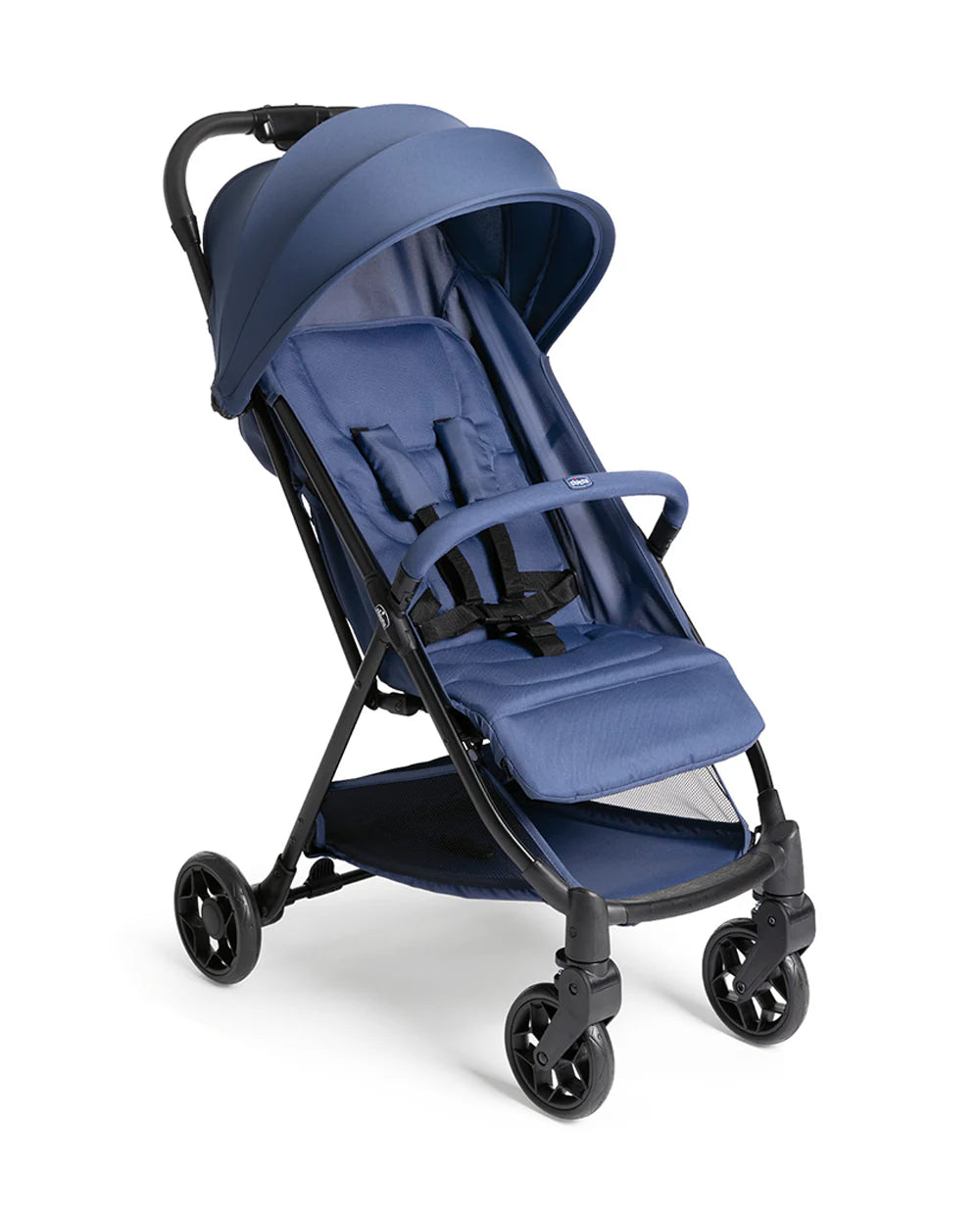 Chicco Urbino Lightweight Baby Stroller-Flat Reclining Seat-One Hand Fold-6 Months Warranty-For 0 to 4Y (Upto 22 Kg)-Royal Blue