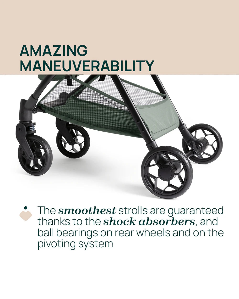 Chicco Urbino Lightweight Baby Stroller-Flat Reclining Seat-One Hand Fold-6 Months Warranty-For 0 to 4Y (Upto 22 Kg)-Evergreen