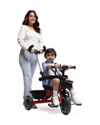 Chicco 4in1 EVO Trike-Height Adjustable Parent Handle Bar-360 Degrees Rotating Seat-Rear & Front Storage Basket-For 2 to 5Y (Upto 50 Kg)-Red