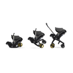 Doona+ Baby Car Seat & Travel Stroller - Convertible Infant Car Seat, Carry Cot and Pram with 5 Point Safety Harness, Ergonomic Pushchair and Travel System (ISOFIX Base Sold Separately)- black
