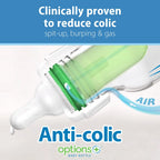 Dr. Brown's Natural Flow Anti-Colic Options+ Narrow Baby Bottle, 8 oz/250 ml, 4-Pack