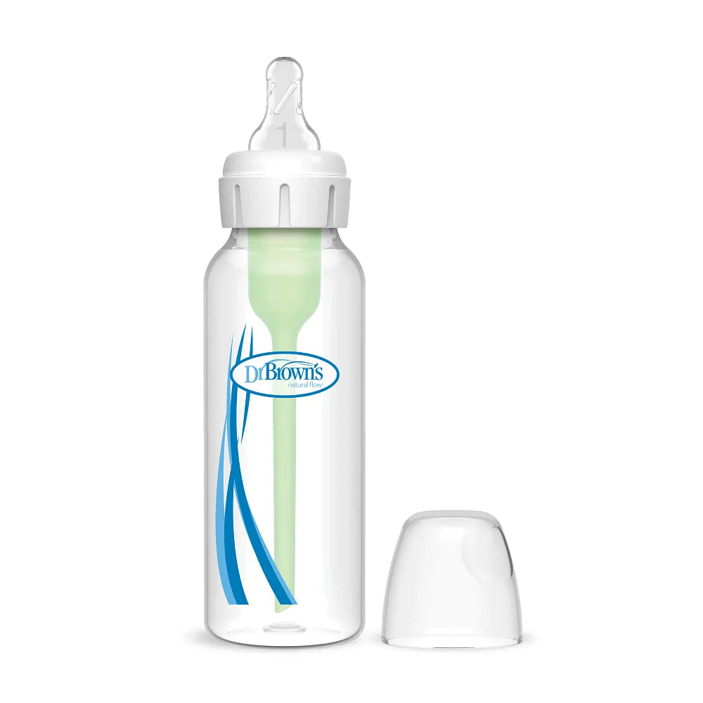 Dr. Brown's Natural Flow Anti-Colic Options+ Narrow Baby Bottle, 8 oz/250 ml, 1-Pack